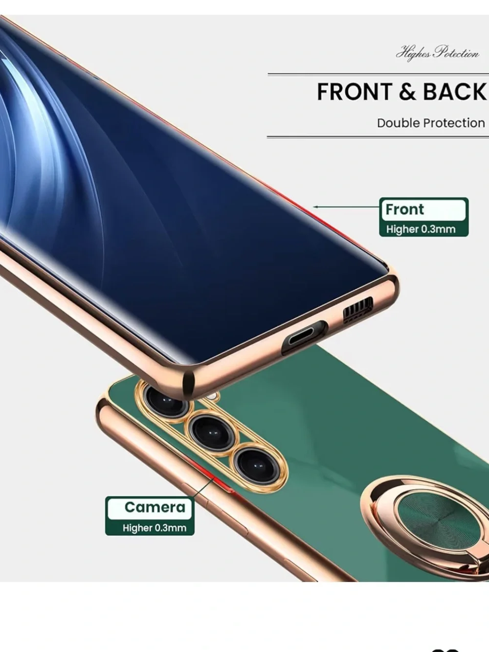 Amazon Samsung Galaxy S24 Case with Magnetic Kickstand Dark Green